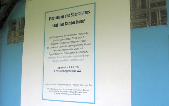 Sportplatz auf der Sander H&ouml;he